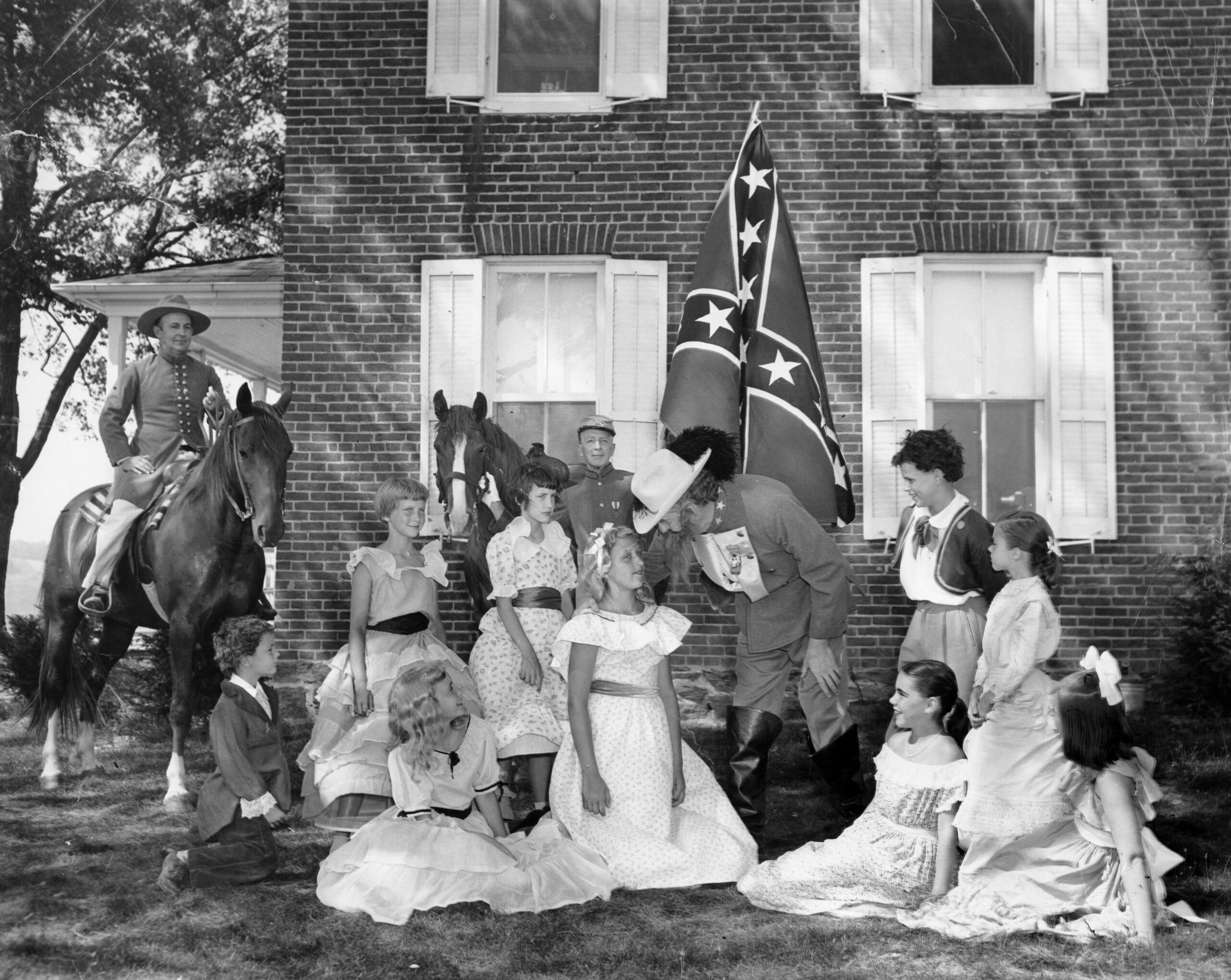 Photograph from the pageant, “The House that Jacob Built,” a play by the original curator of the Historical Society, Dorothy Elderdice, July 1957.